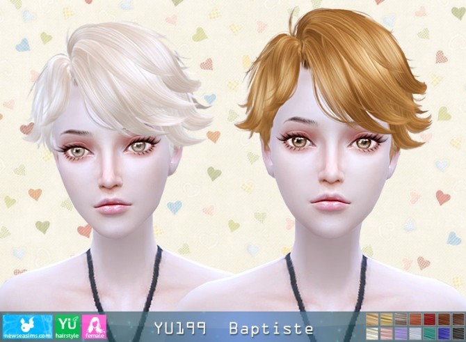 Sims 4 YU199 Baptiste hair F (Pay) at Newsea Sims 4