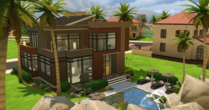 Sims 4 Modern Basegame Beach House by NelcaRed at Mod The Sims