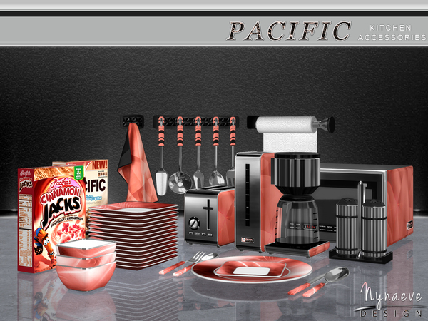 Sims 4 Pacific Heights Kitchen Accessories by NynaeveDesign at TSR