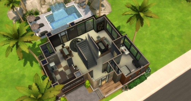 Sims 4 Modern Basegame Beach House by NelcaRed at Mod The Sims
