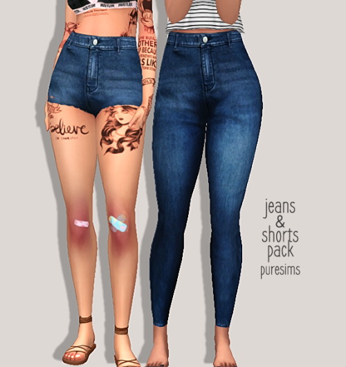 Sims 4 Jeans & shorts pack at Puresims