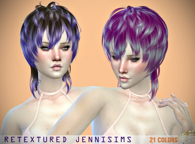 Sims 4 Newsea Tokyo Night Hair retexture at Jenni Sims