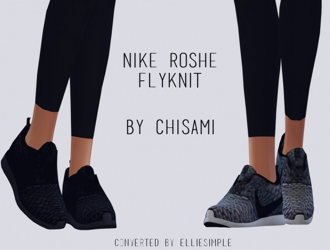 Sims 4 Chisamis ROSHE FLYKNIT conversion at Elliesimple