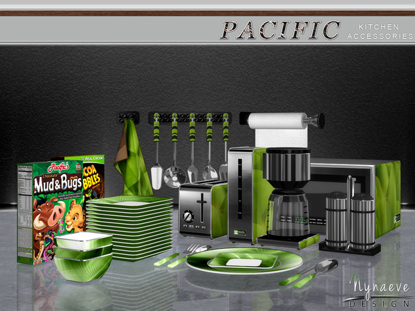 Sims 4 Pacific Heights Kitchen Accessories by NynaeveDesign at TSR