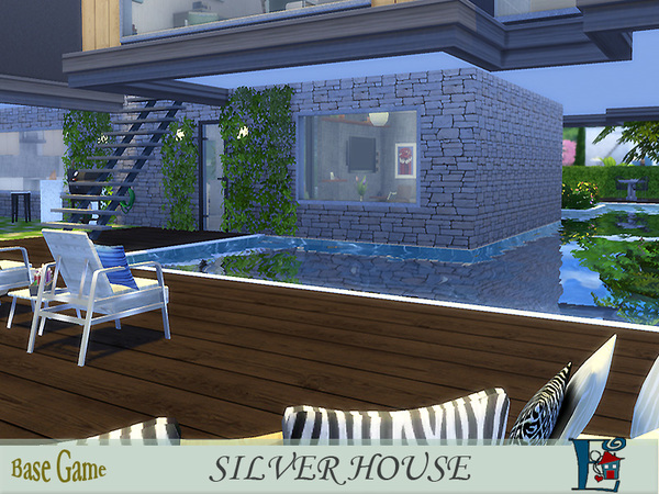 Sims 4 Silver House by evi at TSR