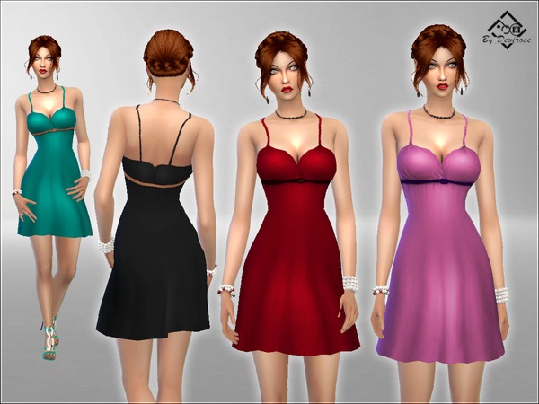 Sims 4 Lovely Day Dress by Devirose at TSR