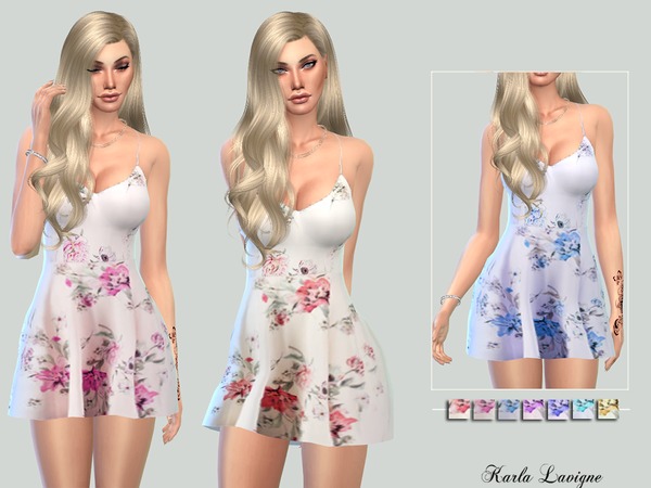 Sims 4 Karina Dress by Karla Lavigne at TSR