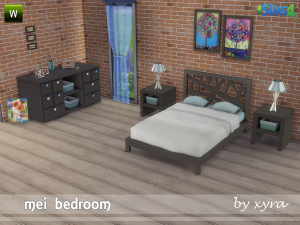 Sims 4 Mei bedroom set by xyra33 at TSR