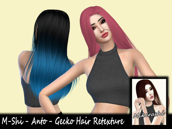 Sims 4 M Shi Anto Gecko Hair Retexture by mikerashi at TSR