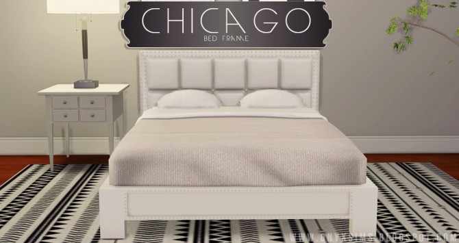 Sims 4 Chicago Bed Frame at Onyx Sims