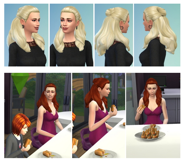 Sims 4 Diner for Bun Hair at Birksches Sims Blog
