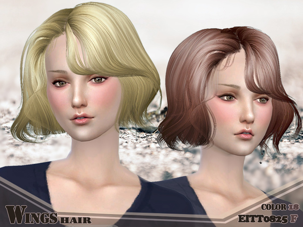 Sims 4 EITTO825 F hair by Wings Sims at TSR