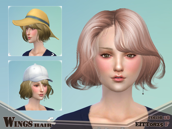 Sims 4 EITTO825 F hair by Wings Sims at TSR