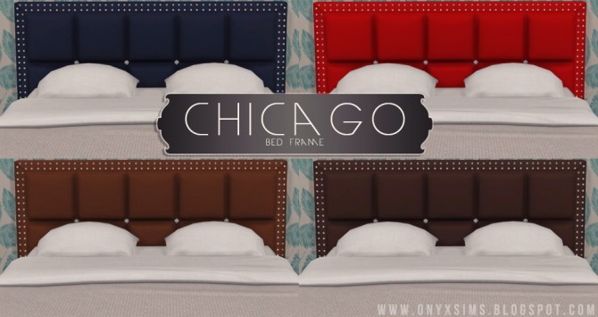 Sims 4 Chicago Bed Frame at Onyx Sims
