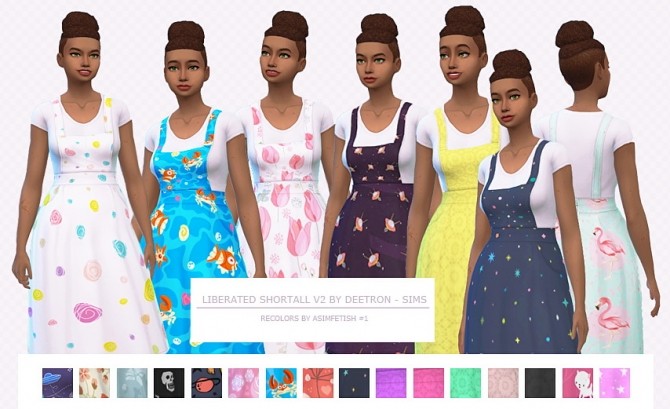 Sims 4 Recolors Deetrons Liberated shortalls v2 by asimsfetish at SimsWorkshop