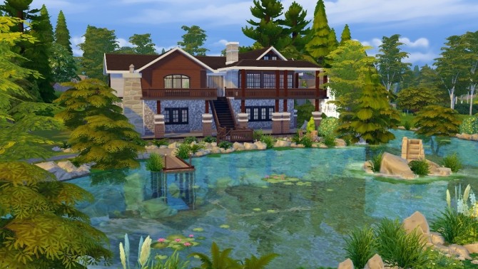 Sims 4 Lake Mansion at Akai Sims