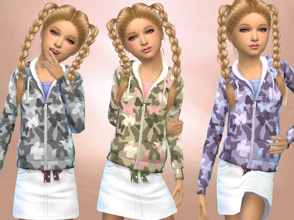 Sims 4 Girls Camo Jacket by SweetDreamsZzzzz at TSR