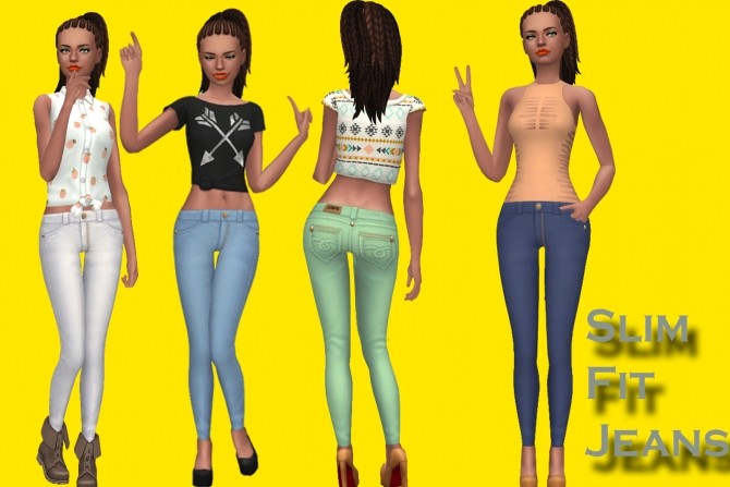 Sims 4 Slim Fit Jeans by Annabellee25 at SimsWorkshop