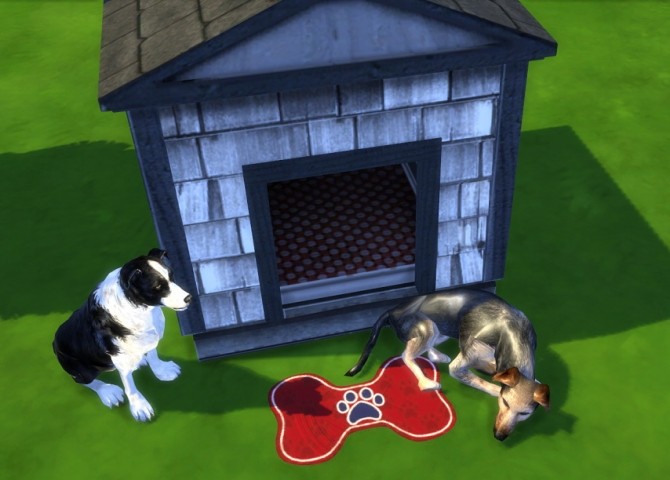 Sims 4 Pet Stories Bone Rug by BigUglyHag at SimsWorkshop
