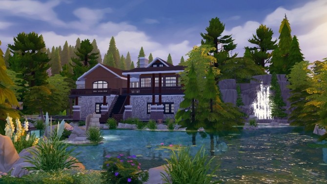Sims 4 Lake Mansion at Akai Sims
