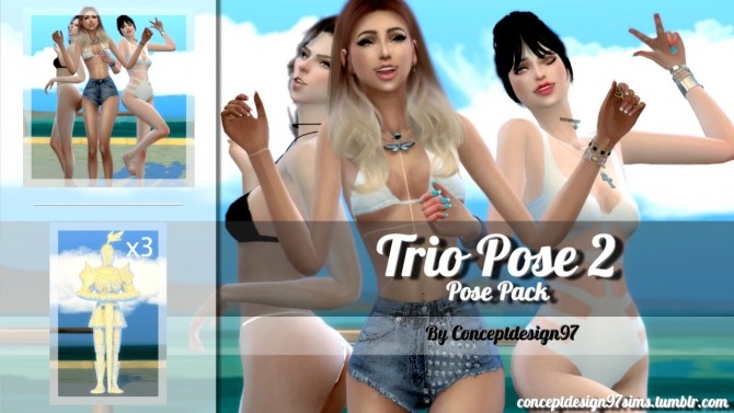 Sims 4 Trio Pose Pack 2 at ConceptDesign97
