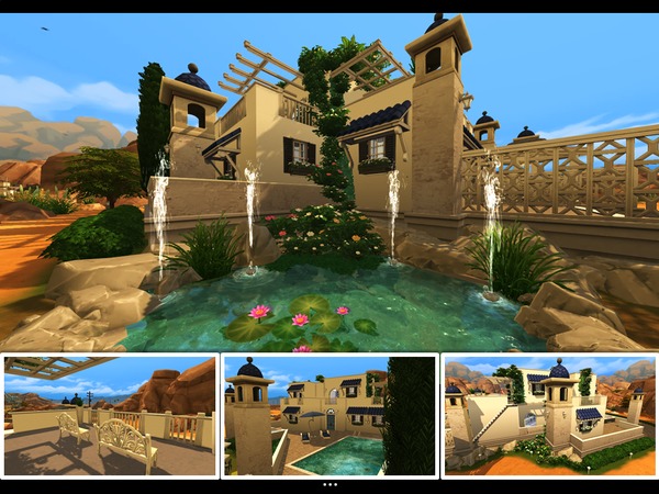 Sims 4 Alithea house by mlpermalino at TSR