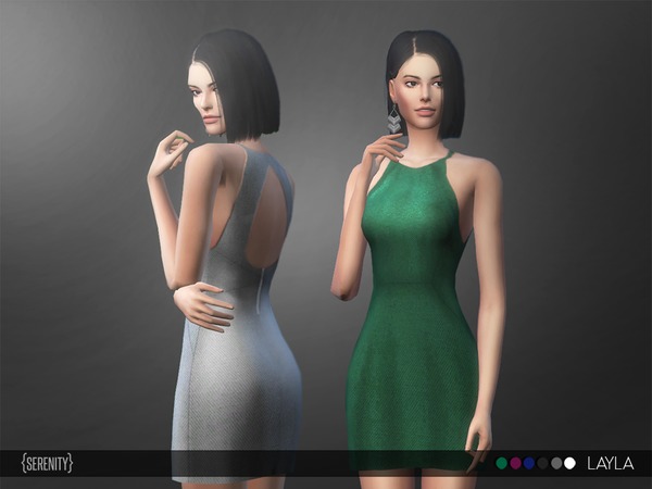 Sims 4 Layla Dress by serenity cc at TSR