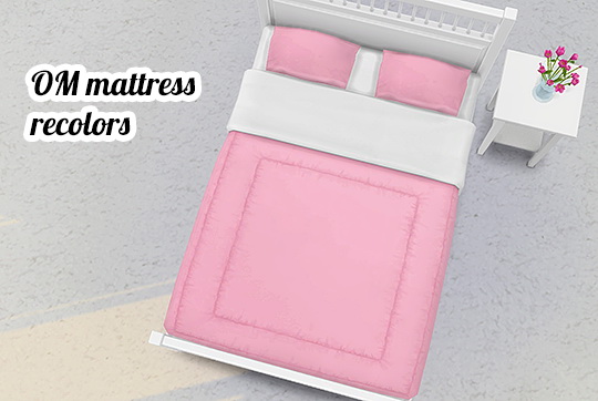Sims 4 OM separate double mattress recolors at Lina Cherie