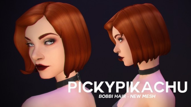 Sims 4 Bobbi Hair at Pickypikachu