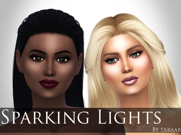 Sims 4 Sparkling Lights Face Highlighter by taraab at TSR