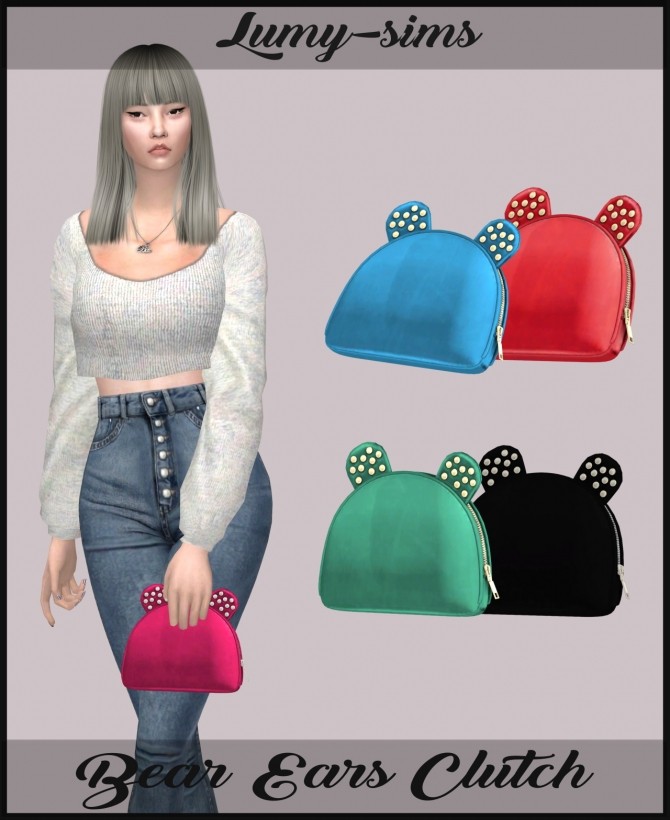 Sims 4 Bear Ears Clutch at Lumy Sims