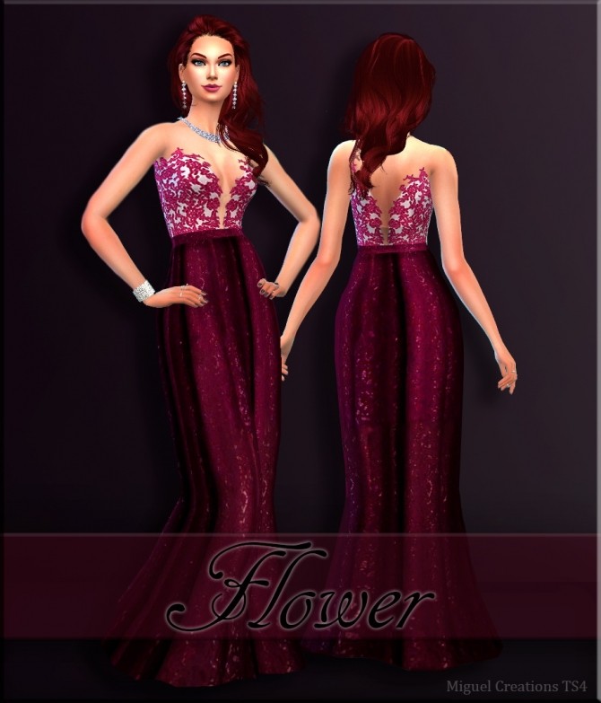 Sims 4 Flower dress at Victor Miguel