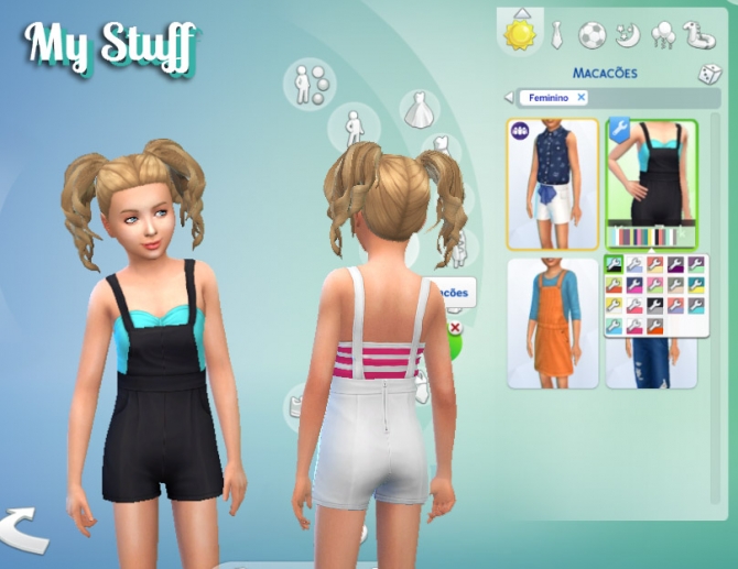 Shorts Overall for Girls at My Stuff » Sims 4 Updates
