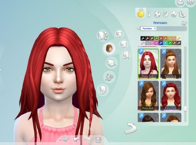 Sims 4 Germania Hairstyle for Girls at My Stuff