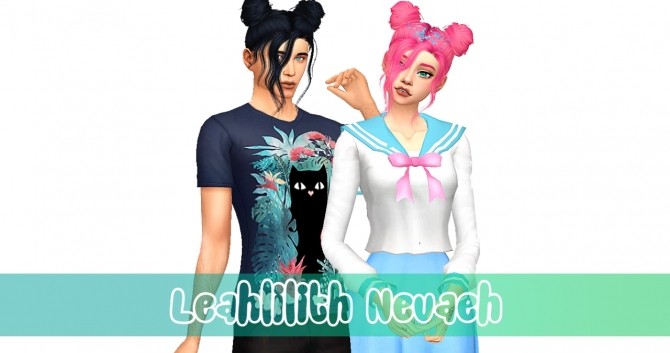 Sims 4 Leahlilith Nevaeh hair retextures at Amarathinee