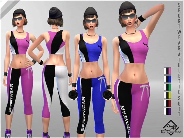Sims 4 Sportswear Athletic Suit 1 by Devirose at TSR