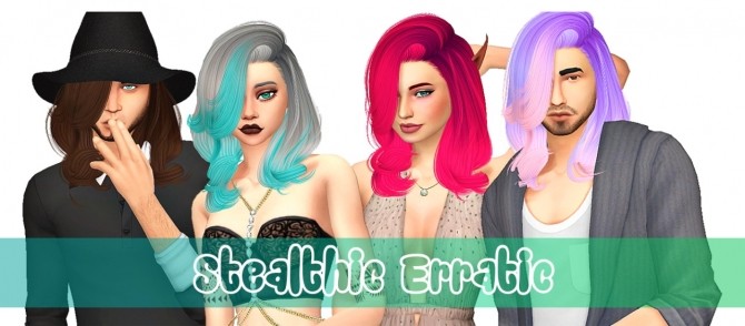 Sims 4 Stealthic Erratic Hair Retextures at Amarathinee