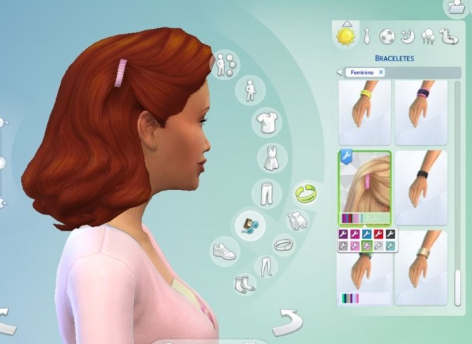 Sims 4 Pulled Up Curls clips recolors at My Stuff