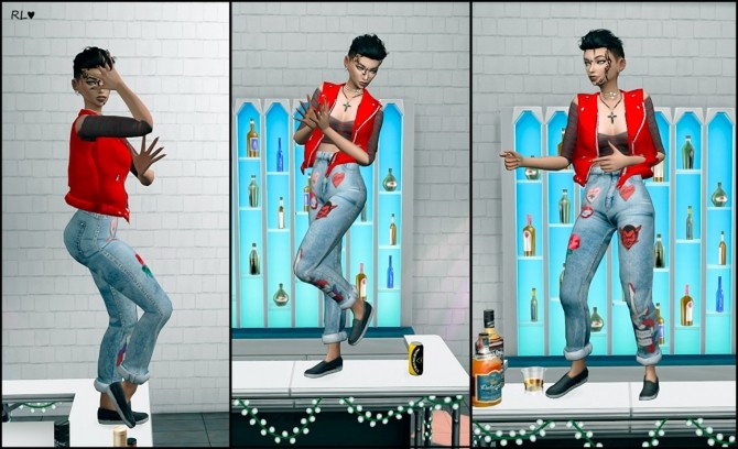 Sims 4 Dance dance (9 solo poses + All in one) at Rethdis love