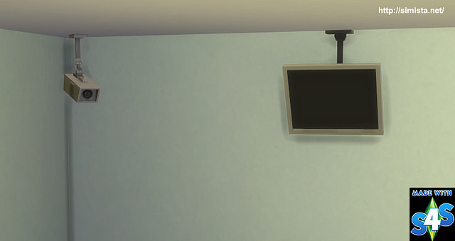 Sims 4 Ceiling Mounted TV and Security Camera Request at Simista