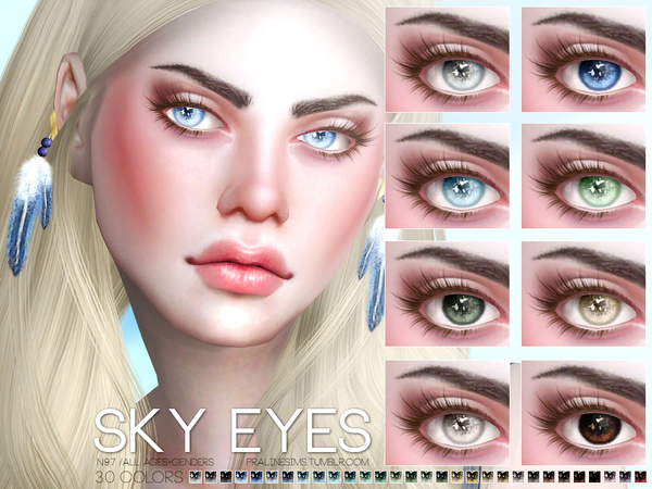 Sims 4 Sky Eyes N97 by Pralinesims at TSR