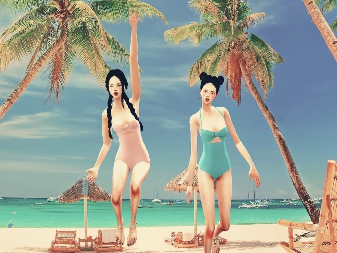 Sims 4 Bow Swim Suit at Marigold