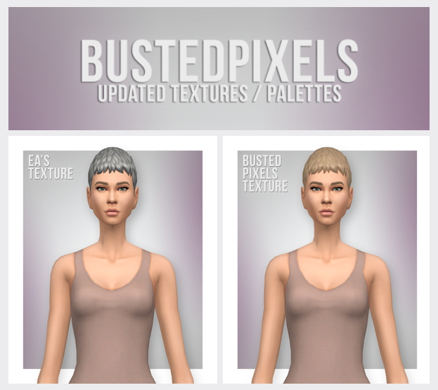 Sims 4 GP01 Hairs with Updated Textures / Palettes at Busted Pixels