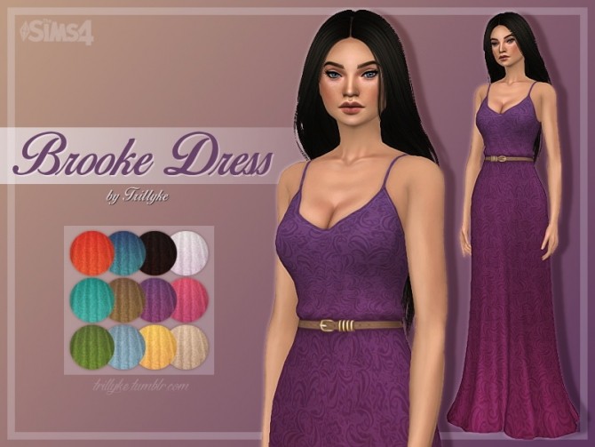 Sims 4 Brooke Dress at Trillyke