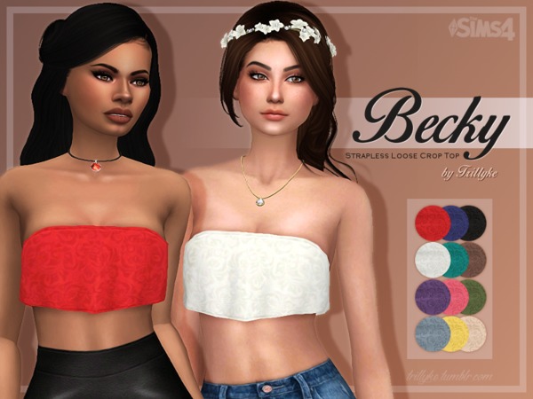 Sims 4 Becky Top by Trillyke at TSR