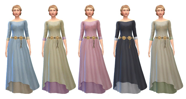 Sims 4 Celtic Celebration Dress by Anni K at Historical Sims Life