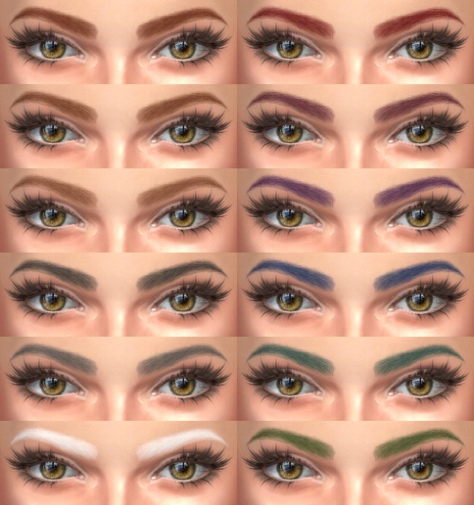 Sims 4 Eyebrows 16, 17, 18 HQ at Alf si