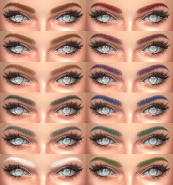 Sims 4 Eyebrows 16, 17, 18 HQ at Alf si