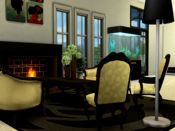 Sims 4 SLRN Black and White Home by selarono at TSR