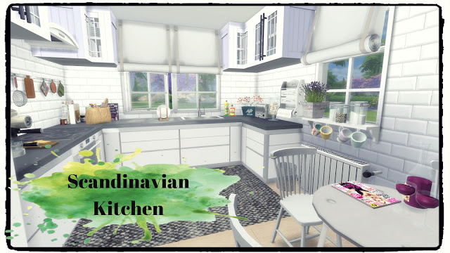 Sims 4 Scandinavian Kitchen at Dinha Gamer